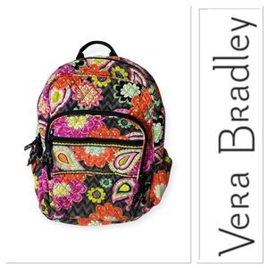 Vera Bradley Floral Backpack - Pink, Orange, Green, Black